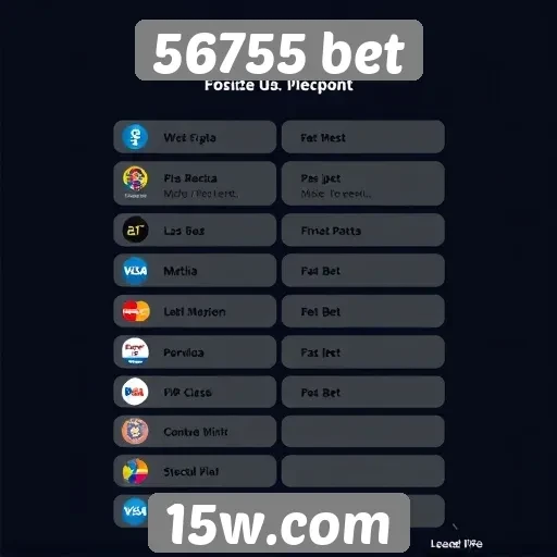 Métodos de pagamento disponíveis no 56755 bet
